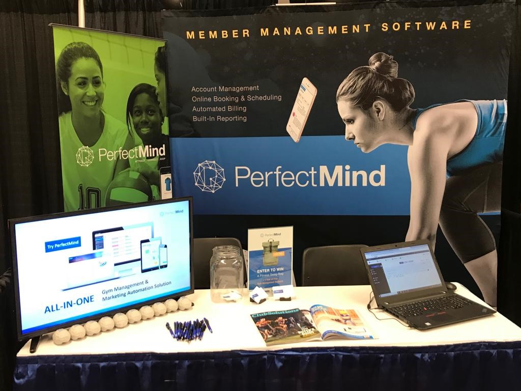 PerfectMind booth at Club Industry Show